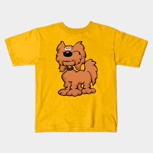 Goldendoodle Dog Cartoon Kids T-Shirt